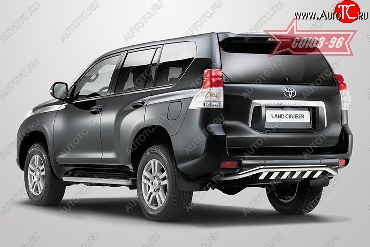 27 269 р. Защита заднего бампера Souz-96 (d60 с профилем)  Toyota Land Cruiser Prado  J150 (2009-2013) дорестайлинг  с доставкой в г. Воронеж