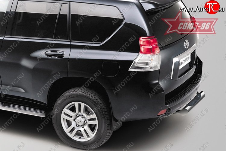 17 189 р. Защита заднего бампера с пластиковой проступью (d76) Souz-96  Toyota Land Cruiser Prado  J150 (2009-2013) дорестайлинг  с доставкой в г. Воронеж