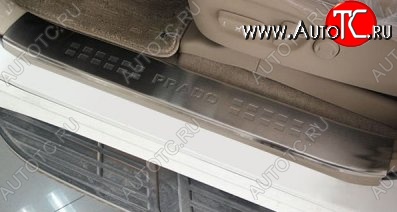 5 649 р. Накладки на порожки автомобиля CT v1 Toyota Land Cruiser Prado J150 дорестайлинг (2009-2013)  с доставкой в г. Воронеж