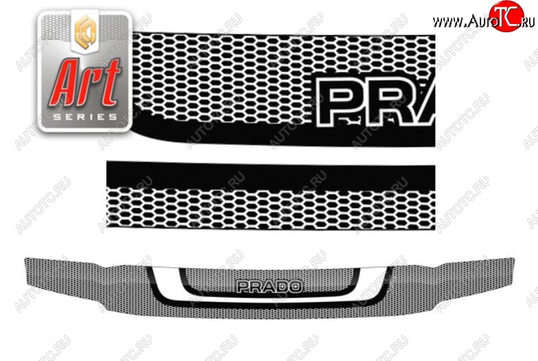 2 199 р. Дефлектор капота (J90W, J95W) CA-Plastiс  Toyota Land Cruiser  90 (1996-2000) (Серия Art черная)  с доставкой в г. Воронеж