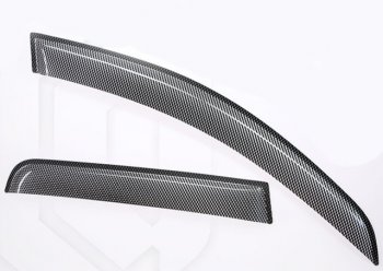 Дефлектора окон на (KS0W) CA-Plastiс Toyota Land Cruiser  90 (1996-2000) (Шелкография карбон-серебро, Без хром.молдинга)