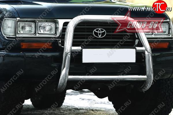 21 329 р. Защита переднего бампера под штатную лебедку Souz-96 (d76) Toyota Land Cruiser 80 (1989-1997)  с доставкой в г. Воронеж