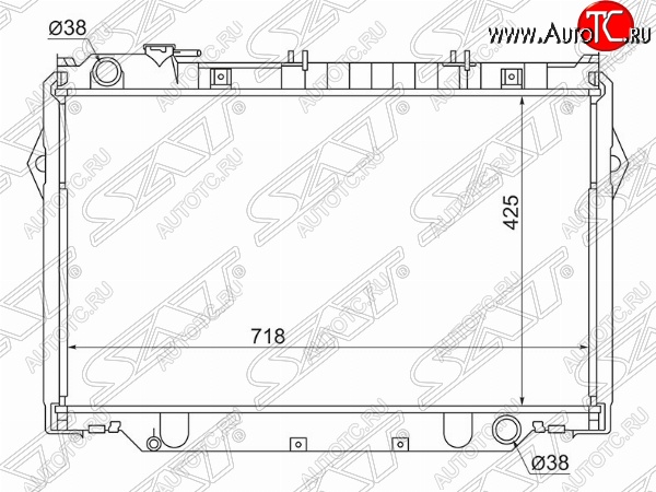 14 249 р. Радиатор двигателя SAT  Toyota Land Cruiser  80 (1989-1997)  с доставкой в г. Воронеж
