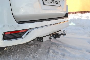 16 519 р. Фаркоп Petroil Tuning (съемный квадрат)  Toyota Land Cruiser  J300 (2021-2025) дорестайлинг (с нержавеющей накладкой)  с доставкой в г. Воронеж. Увеличить фотографию 5