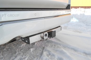 16 519 р. Фаркоп Petroil Tuning (съемный квадрат)  Toyota Land Cruiser  J300 (2021-2025) дорестайлинг (с нержавеющей накладкой)  с доставкой в г. Воронеж. Увеличить фотографию 4