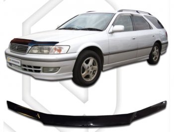1 999 р. Дефлектор капота CA-Plastiс Toyota Mark 2 Qualis седан (1997-2002) (серия Classic черный, Без надписи)  с доставкой в г. Воронеж. Увеличить фотографию 2