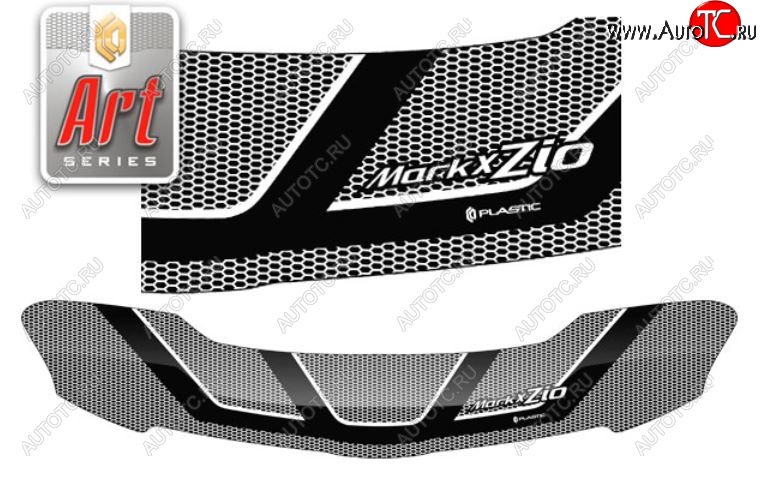 2 399 р. Дефлектор капота CA-Plastiс  Toyota Mark X ZIO  NA10 (2007-2011) дорестайлинг (Серия Art белая)  с доставкой в г. Воронеж