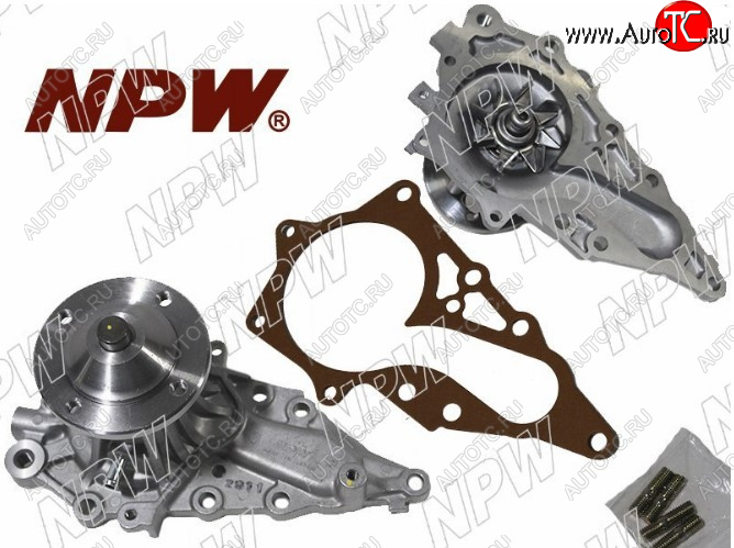 3 289 р. Помпа водяная NPW (2JZG#E, с прокладкой, Япония) Toyota Mark 2 X110 седан рестайлинг (2002-2004)  с доставкой в г. Воронеж
