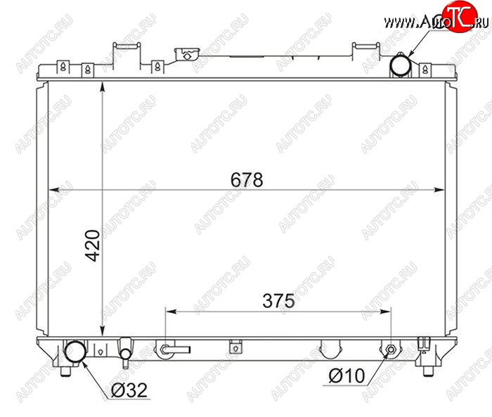 8 549 р. Радиатор двигателя SAT  Toyota Noah  1 (2001-2004) дорестайлинг  с доставкой в г. Воронеж