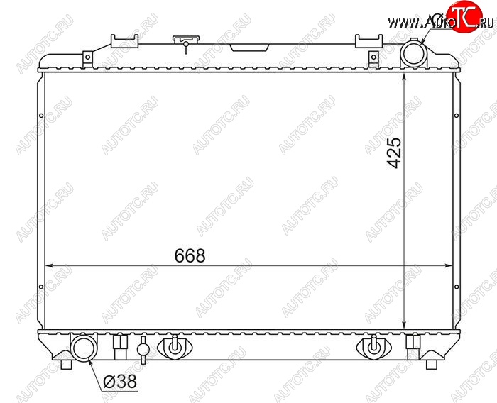 8 249 р. Радиатор двигателя SAT Toyota Noah 1 дорестайлинг (2001-2004)  с доставкой в г. Воронеж