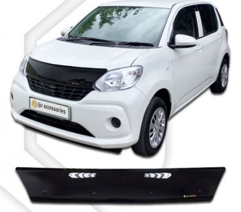 1 899 р. Дефлектор капота CA-Plastiс  Toyota Passo  3 (2016-2018) дорестайлинг (серия Classic черный, Без надписи)  с доставкой в г. Воронеж. Увеличить фотографию 2