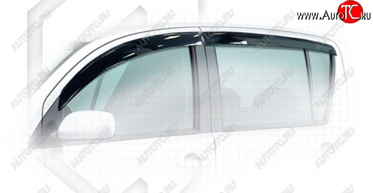 2 199 р. Дефлектор капота CA-Plastiс Toyota Passo Sette MPV (2008-2012) (Classic полупрозрачный)  с доставкой в г. Воронеж