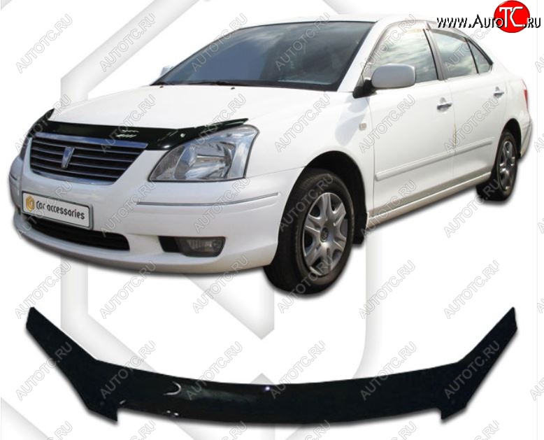 2 079 р. Дефлектор капота CA-Plastiс  Toyota Premio  T240 (2001-2007) дорестайлинг, рестайлинг (Classic черный, Без надписи)  с доставкой в г. Воронеж