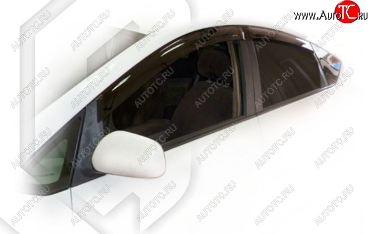 1 999 р. Дефлектора окон (левый руль) CA-Plastiс Toyota Prius XW20 дорестайлинг (2003-2005) (Classic полупрозрачный, Без хром.молдинга)  с доставкой в г. Воронеж