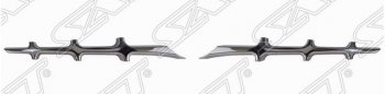 Декоративные элементы решетки радиатора SAT Toyota Prius XW30 дорестайлинг (2009-2011) (Хром)