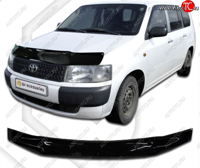 1 999 р. Дефлектор капота CA-Plastiс Toyota Probox (2002-2014) (Classic черный, Без надписи)  с доставкой в г. Воронеж