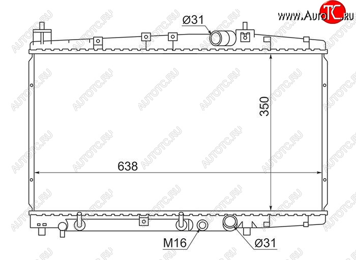 10 399 р. Радиатор двигателя SAT Toyota Probox (2002-2014)  с доставкой в г. Воронеж