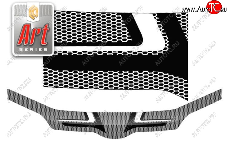 2 399 р. Дефлектор капота CA-Plastiс  Toyota Probox  рестайлинг (2014-2025) (Серия Art белая)  с доставкой в г. Воронеж
