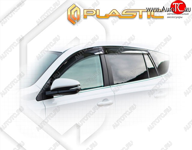 2 199 р. Дефлектора окон CA-Plastic Toyota RAV4 XA40 5 дв. рестайлинг (2015-2019) (Classic полупрозрачный)  с доставкой в г. Воронеж