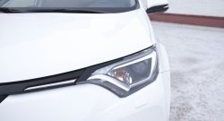 549 р. Реснички на фары RA Toyota RAV4 XA40 5 дв. рестайлинг (2015-2019) (Неокрашенные)  с доставкой в г. Воронеж. Увеличить фотографию 1