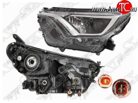 9 699 р. Левая передняя фара SAT (галоген, с электрокорректором) Toyota RAV4 XA40 5 дв. рестайлинг (2015-2019)  с доставкой в г. Воронеж