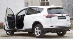 1 729 р. Накладки на порожки автомобиля RA  Toyota RAV4  XA40 (2015-2019) 5 дв. рестайлинг (Комплект (4 шт.))  с доставкой в г. Воронеж. Увеличить фотографию 2