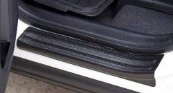 1 729 р. Накладки на порожки автомобиля RA  Toyota RAV4  XA40 (2015-2019) 5 дв. рестайлинг (Комплект (4 шт.))  с доставкой в г. Воронеж. Увеличить фотографию 3