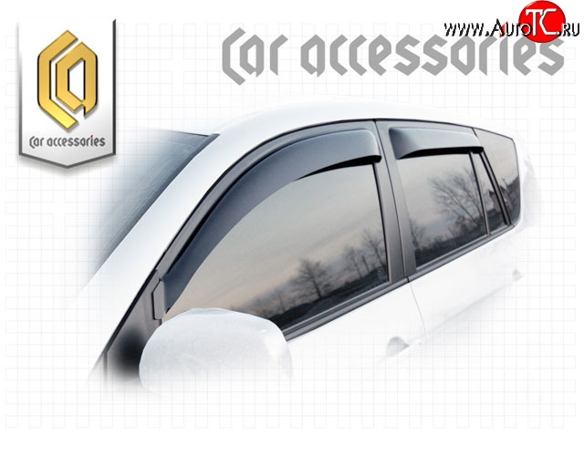 1 999 р. Комплект дефлекторов окон CA-Plastic Toyota RAV4 XA305 5 дв. дорестайлинг (2005-2009) (Classic полупрозрачный, Без хром.молдинга, Крепление скотч)  с доставкой в г. Воронеж