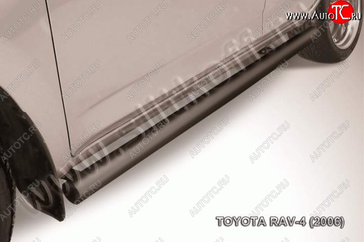 9 549 р. Защита порогов Slitkoff Toyota RAV4 XA305 5 дв. дорестайлинг (2005-2009) (Цвет: серебристый)  с доставкой в г. Воронеж