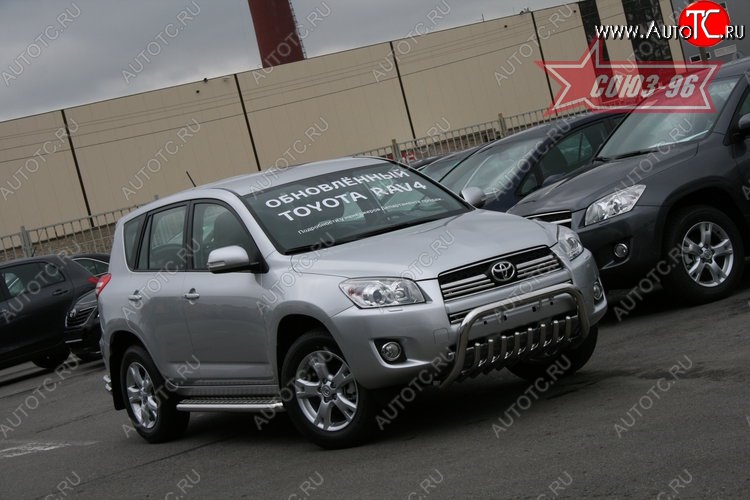 17 279 р. Защита переднего бампера Souz-96 (d60)  Toyota RAV4  XA30 (2008-2010) 5 дв. 1-ый рестайлинг  с доставкой в г. Воронеж