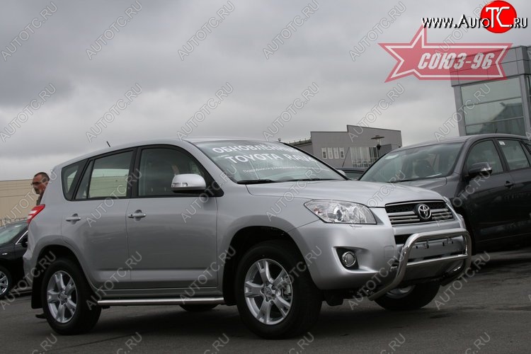 11 249 р. Защита переднего бампера Souz-96 (d60)  Toyota RAV4  XA30 (2008-2010) 5 дв. 1-ый рестайлинг  с доставкой в г. Воронеж