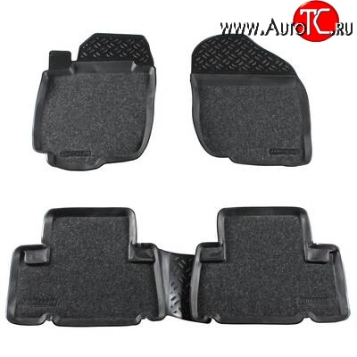 3 499 р. Комплект ковриков в салон Aileron 4 шт. (полиуретан, покрытие Soft)  Toyota RAV4  XA30 (2008-2010) 5 дв. 1-ый рестайлинг  с доставкой в г. Воронеж