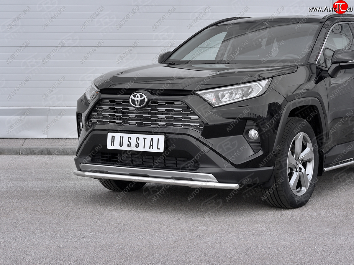 15 349 р. Защита переднего бампера (Ø42 мм, нержавейка) SLITKOFF Toyota RAV4 XA50 5 дв. дорестайлинг (2018-2025)  с доставкой в г. Воронеж