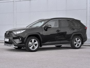 15 349 р. Защита переднего бампера (Ø42 мм, нержавейка) SLITKOFF Toyota RAV4 XA50 5 дв. дорестайлинг (2018-2025)  с доставкой в г. Воронеж. Увеличить фотографию 3