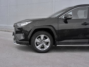 15 349 р. Защита переднего бампера (Ø42 мм, нержавейка) SLITKOFF Toyota RAV4 XA50 5 дв. дорестайлинг (2018-2025)  с доставкой в г. Воронеж. Увеличить фотографию 4