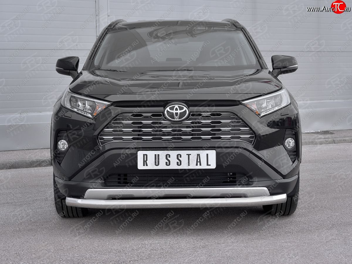 16 649 р. Защита переднего бампера (Ø63 мм, нержавейка) SLITKOFF Toyota RAV4 XA50 5 дв. дорестайлинг (2018-2025)  с доставкой в г. Воронеж