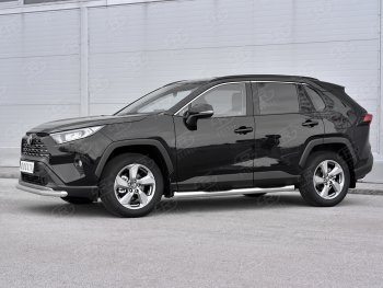 16 649 р. Защита переднего бампера (Ø63 мм, нержавейка) SLITKOFF Toyota RAV4 XA50 5 дв. дорестайлинг (2018-2025)  с доставкой в г. Воронеж. Увеличить фотографию 3