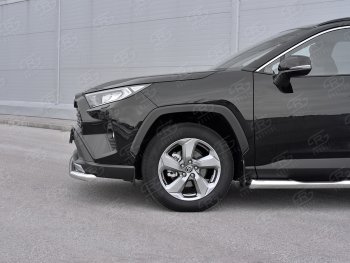 16 649 р. Защита переднего бампера (Ø63 мм, нержавейка) SLITKOFF Toyota RAV4 XA50 5 дв. дорестайлинг (2018-2025)  с доставкой в г. Воронеж. Увеличить фотографию 4