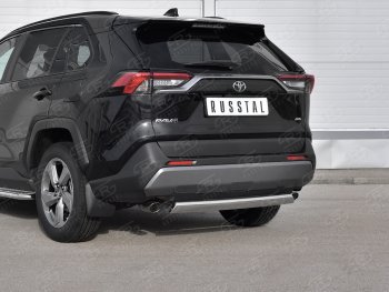 15 999 р. Защита заднего бампера (Ø75х42 мм, нержавейка) Russtal  Toyota RAV4  XA50 (2018-2025) 5 дв. дорестайлинг  с доставкой в г. Воронеж. Увеличить фотографию 1