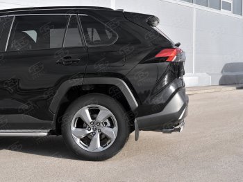 15 999 р. Защита заднего бампера (Ø75х42 мм, нержавейка) Russtal Toyota RAV4 XA50 5 дв. дорестайлинг (2018-2025)  с доставкой в г. Воронеж. Увеличить фотографию 4