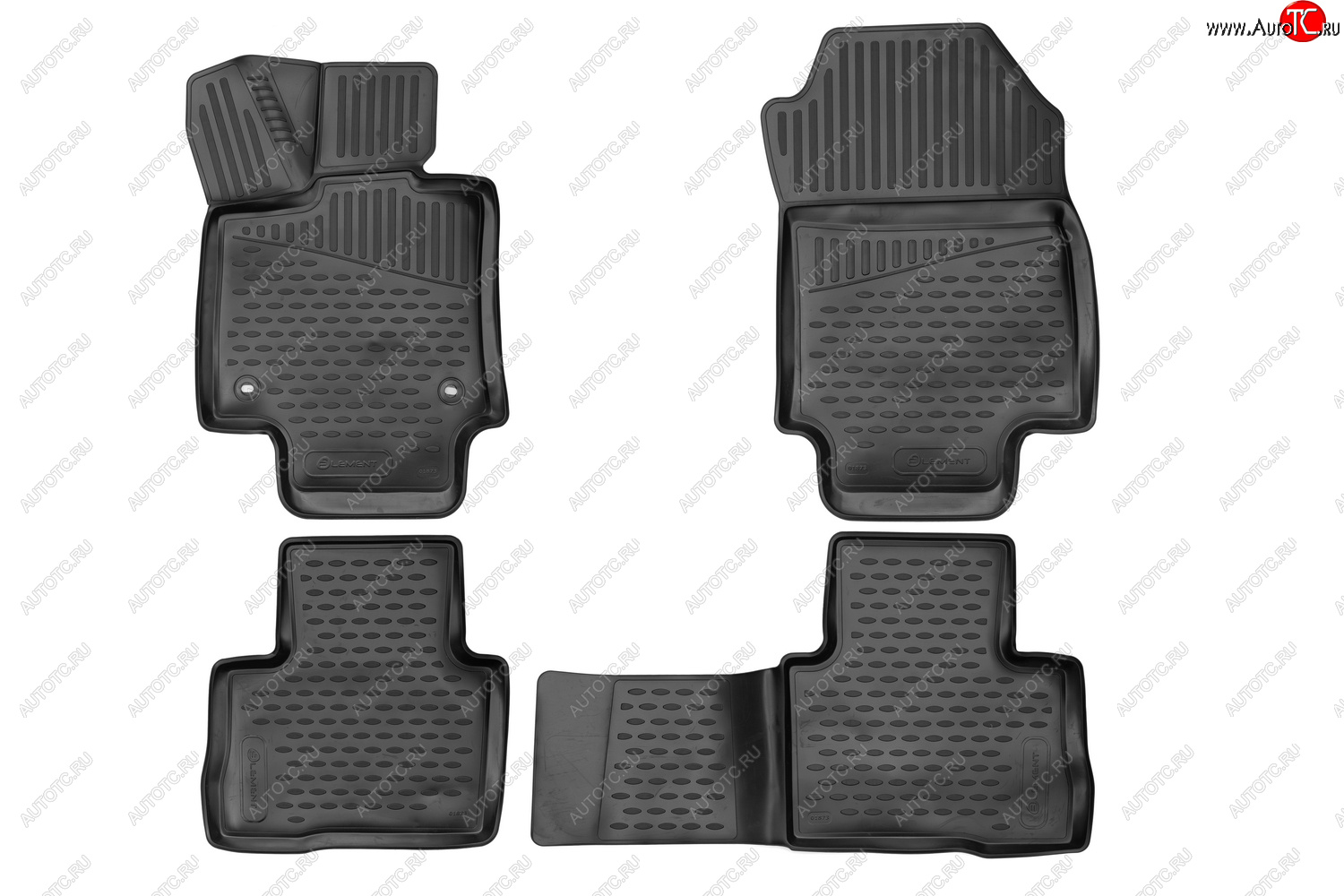 2 679 р. Комплект 3D ковриков салона Element (полиуретан)  Toyota RAV4  XA50 (2018-2025) 5 дв. дорестайлинг (Черные)  с доставкой в г. Воронеж