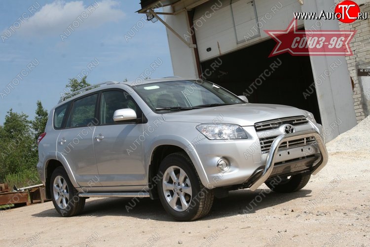 19 664 р. Защита переднего бампера Souz-96 (d76)  Toyota RAV4  XA30 (2010-2013) 5 дв. удлиненный 2-ой рестайлинг  с доставкой в г. Воронеж