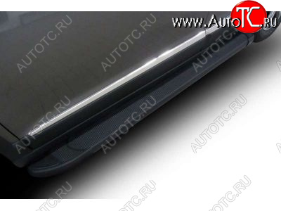 13 349 р. Пороги алюминиевые Slitkoff  Toyota RAV4  XA30 (2010-2013) 5 дв. 2-ой рестайлинг (Optima Black )  с доставкой в г. Воронеж