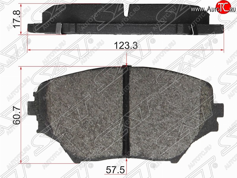 1 179 р. Колодки тормозные (передние) SAT Toyota RAV4 CA20 5 дв. дорестайлинг (2000-2003)  с доставкой в г. Воронеж