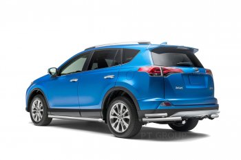 26 239 р. Защита порогов из трубы Ø63 Petroil Tuning  Toyota RAV4  XA40 (2012-2019) 5 дв. дорестайлинг, 5 дв. рестайлинг (Нержавеющая полированная сталь)  с доставкой в г. Воронеж. Увеличить фотографию 2