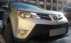 1 469 р. Сетка верхнего воздухозаборника переднего бампера Russtal Toyota RAV4 XA40 5 дв. дорестайлинг (2012-2015) (черная)  с доставкой в г. Воронеж. Увеличить фотографию 2