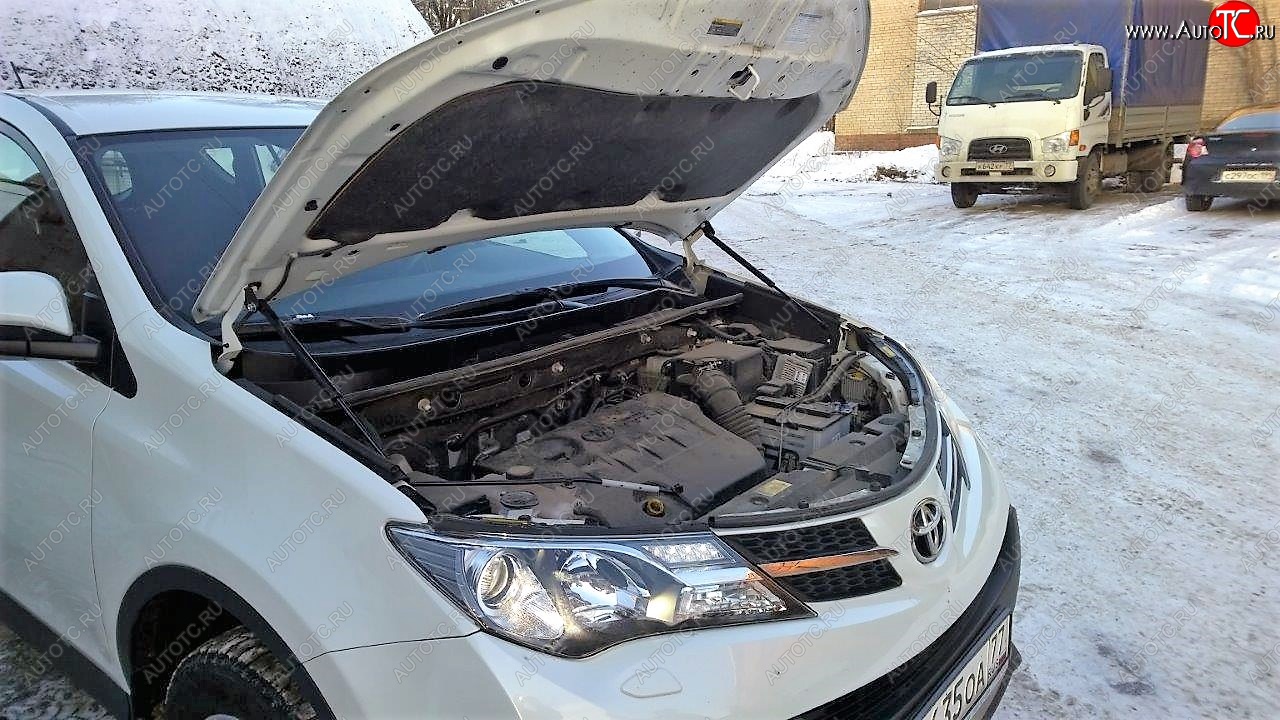 2 499 р. Упоры капота Russtal Toyota RAV4 XA40 5 дв. рестайлинг (2015-2019)  с доставкой в г. Воронеж
