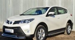 17 799 р. Защита переднего бампера (2 трубыØ63 и 42 мм, нержавейка) SLITKOFF  Toyota RAV4  XA40 (2012-2015) 5 дв. дорестайлинг  с доставкой в г. Воронеж. Увеличить фотографию 2