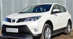 14 549 р. Одинарная защита переднего бампера диаметром 63 мм SLITKOFF  Toyota RAV4  XA40 (2012-2015) 5 дв. дорестайлинг  с доставкой в г. Воронеж. Увеличить фотографию 4