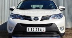 Одинарная защита переднего бампера диаметром 63 мм SLITKOFF Toyota RAV4  XA40 (2012-2015) 5 дв. дорестайлинг